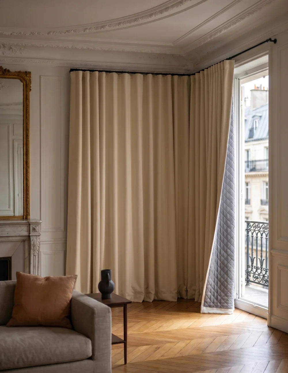 Rideau Anti-Bruit Phonique - Beige