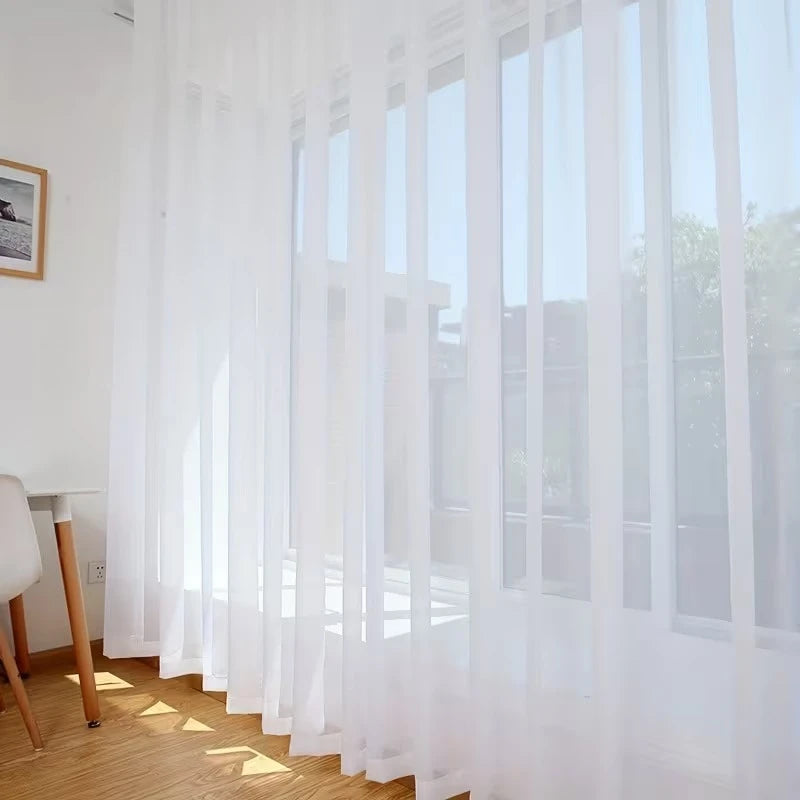Voilage en tulle blanc – vue 4