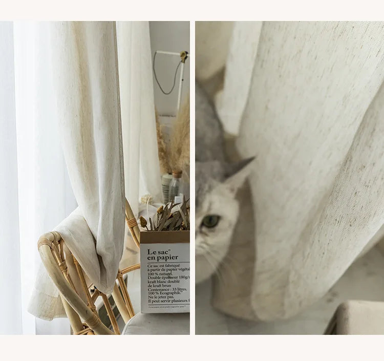 Voilage en maille effet lin – vue 18