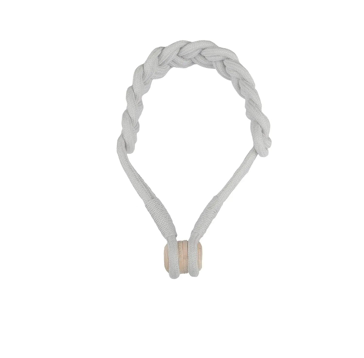 Embrasse magnétique en coton tressé – coloris argenté