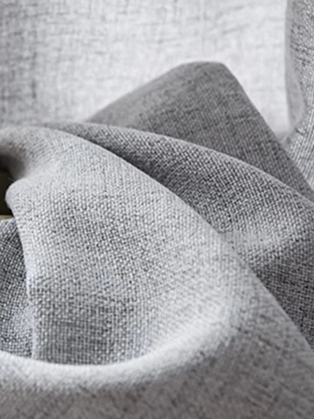 Voilage tamisant effet lin – Gris – vue 10