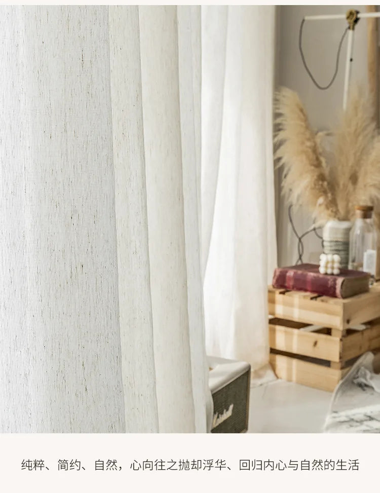 Voilage en maille effet lin – vue 13