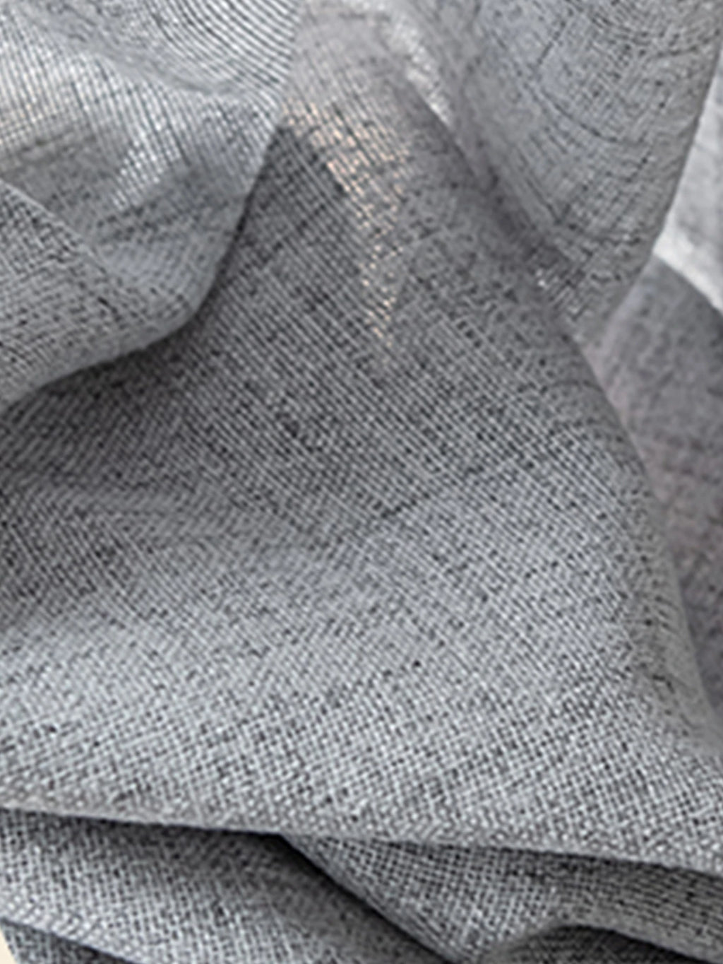 Voilage tamisant effet lin – Gris – vue 4