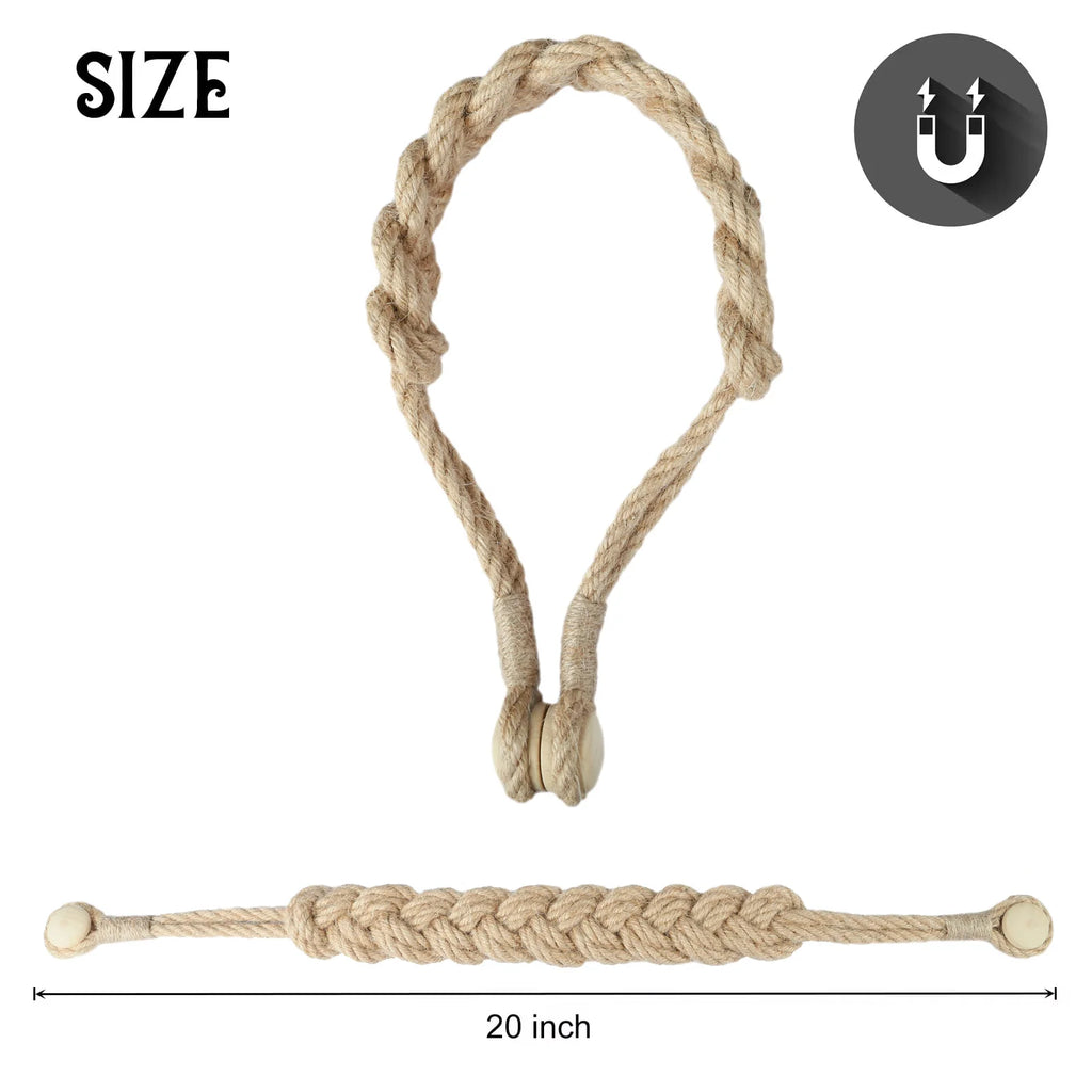 Embrasse magnétique en coton tressé – coloris sable