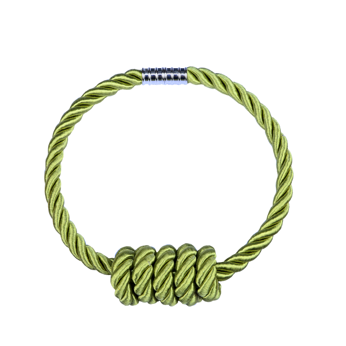 Embrasse magnétique en corde torsadée – coloris vert