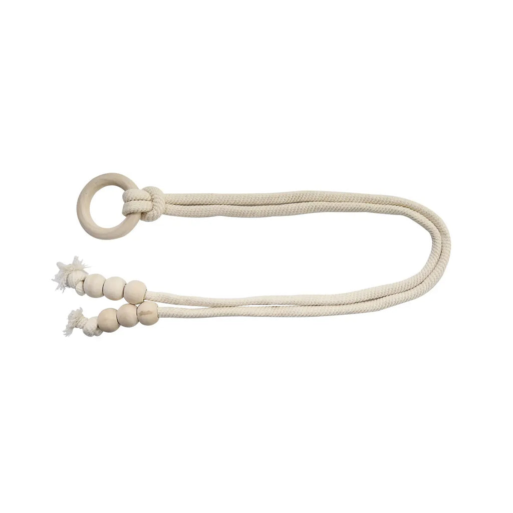 Embrasses tressées à pompon et anneau en bois (lot de 2) – vue 11