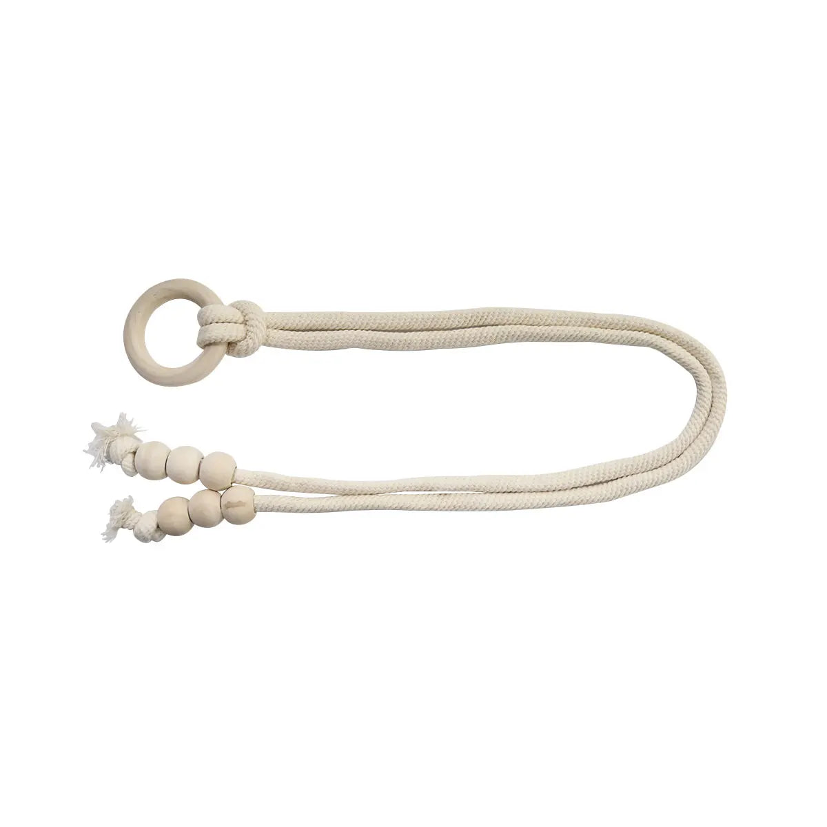 Embrasses tressées à pompon et anneau en bois (lot de 2) – vue 11