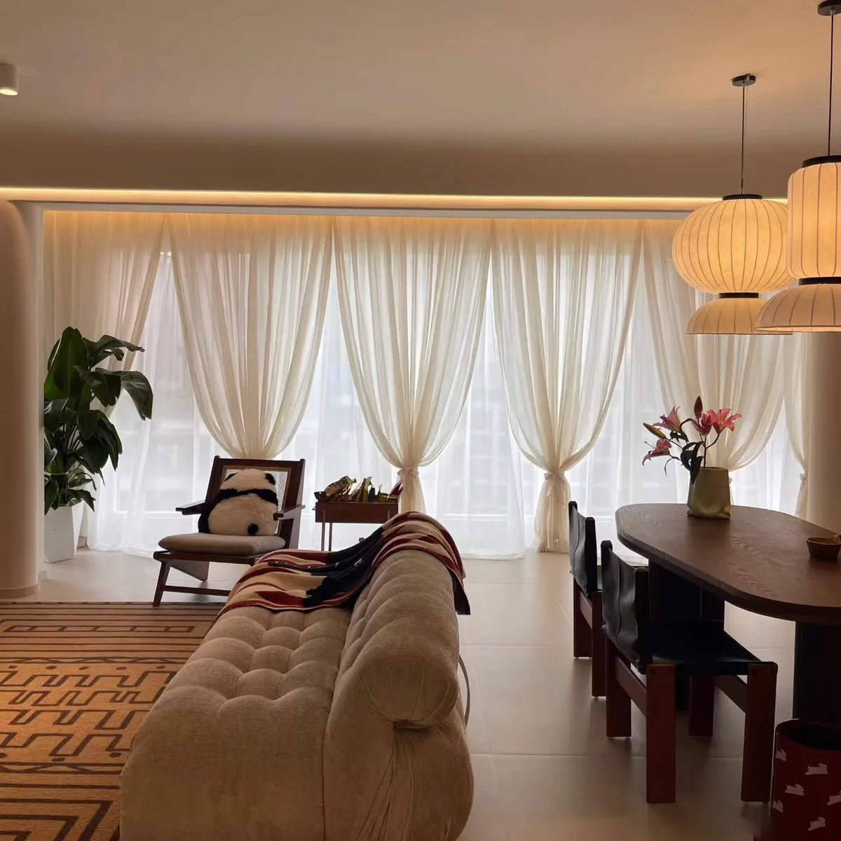Voilage en maille effet lin – vue 21